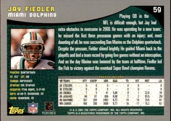 2001 Topps - Topps Collection #59 Jay Fiedler Back