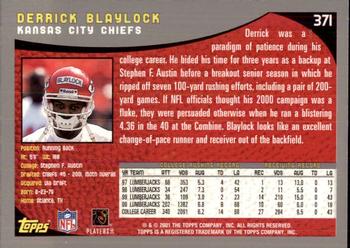 2001 Topps - Topps Collection #371 Derrick Blaylock Back