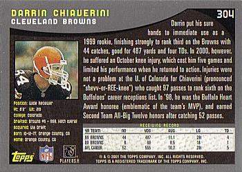 2001 Topps - Topps Collection #304 Darrin Chiaverini Back