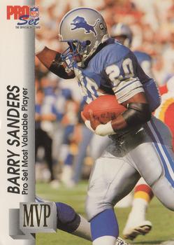 1992 Pro Set - Gold MVPs #MVP19 Barry Sanders Front