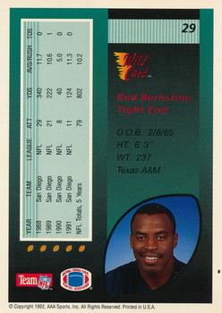 1992 Wild Card - 1000 Stripe #29 Rod Bernstine Back