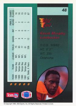 1992 Wild Card - 20 Stripe #48 Kevin Murphy Back