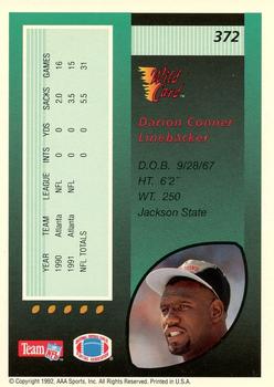1992 Wild Card - 5 Stripe #372 Darion Conner Back