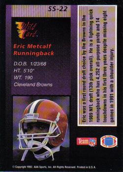 1992 Wild Card - Stat Smashers #SS-22 Eric Metcalf Back