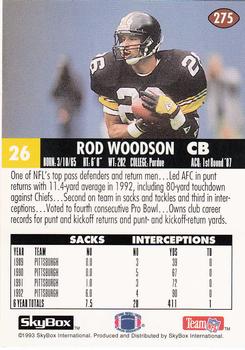 1993 SkyBox Impact #275 Rod Woodson Back