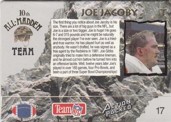 1993 Action Packed All-Madden #17 Joe Jacoby Back