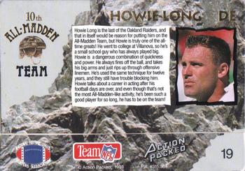 1993 Action Packed All-Madden #19 Howie Long Back