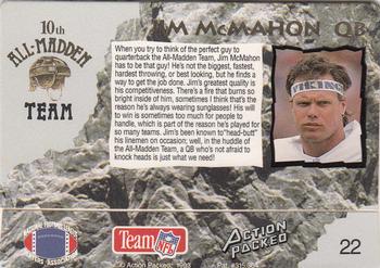 1993 Action Packed All-Madden #22 Jim McMahon Back