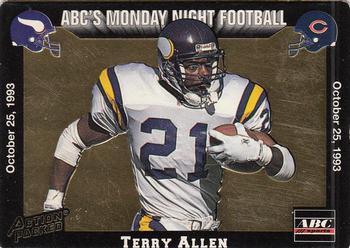 1993 Action Packed Monday Night Football #31 Terry Allen Front