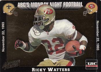 1993 Action Packed Monday Night Football #50 Ricky Watters Front