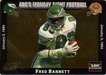 1993 Action Packed Monday Night Football #75 Fred Barnett Front