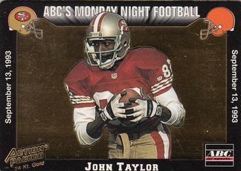 1993 Action Packed Monday Night Football - 24K Gold #8G John Taylor Front