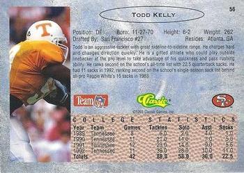 1993 Classic - Gold #56 Todd Kelly Back