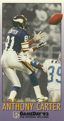 1993 GameDay #101 Anthony Carter Front