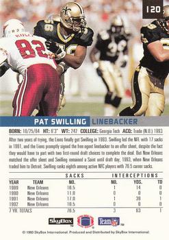 1993 SkyBox Premium #120 Pat Swilling Back