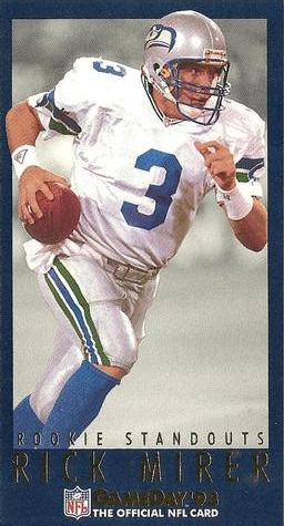 1993 GameDay - Rookie Standouts #2 Rick Mirer Front