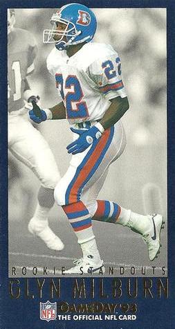 1993 GameDay - Rookie Standouts #9 Glyn Milburn Front
