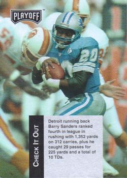 1993 Playoff - Checklists #2 Barry Sanders Front