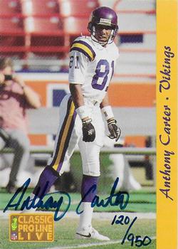1993 Pro Line Live - Autographs #NNO Anthony Carter Front