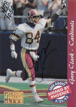 1993 Pro Line Live - Autographs #NNO Gary Clark Front