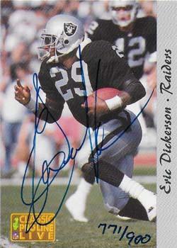 1993 Pro Line Live - Autographs #NNO Eric Dickerson Front
