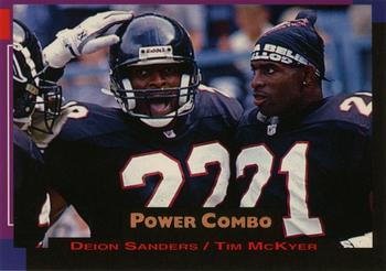 1993 Pro Set Power - Combos Gold #4 Deion Sanders / Tim McKyer Front