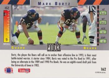1993 Pro Set Power - Gold #162 Mark Bortz Back