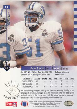 1993 SP #84 Antonio London Back