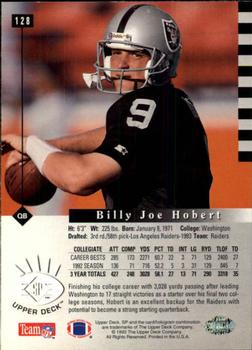 1993 SP #128 Billy Joe Hobert Back
