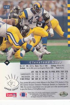 1993 SP #142 Cleveland Gary Back