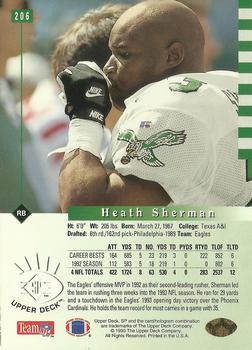 1993 SP #206 Heath Sherman Back