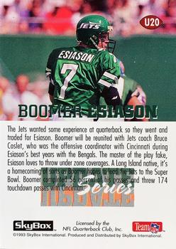 1993 SkyBox Impact - Update #U20 Boomer Esiason Back