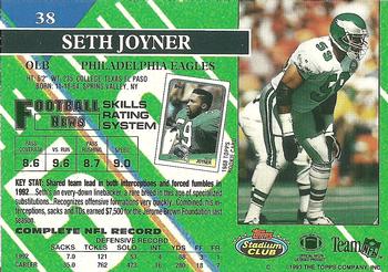 1993 Stadium Club - Super Bowl XXVIII Super Teams Exchange #38 Seth Joyner Back