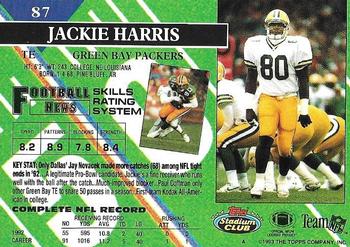1993 Stadium Club - Super Bowl XXVIII Super Teams Exchange #87 Jackie Harris Back