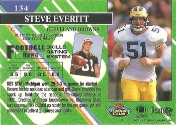 1993 Stadium Club - Super Bowl XXVIII Super Teams Exchange #134 Steve Everitt Back