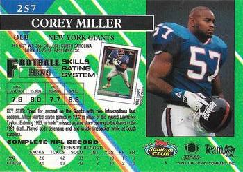 1993 Stadium Club - Super Bowl XXVIII Super Teams Exchange #257 Corey Miller Back