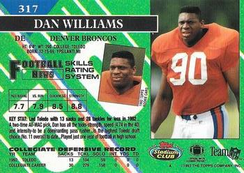 1993 Stadium Club - Super Bowl XXVIII Super Teams Exchange #317 Dan Williams Back
