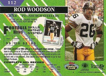 1993 Stadium Club #112 Rod Woodson Back