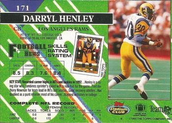 1993 Stadium Club #171 Darryl Henley Back