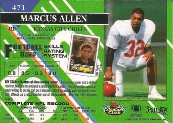 1993 Stadium Club #471 Marcus Allen Back