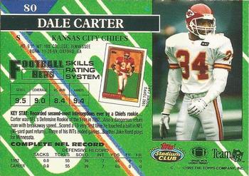 1993 Stadium Club #80 Dale Carter Back