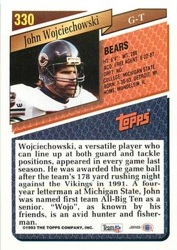 1993 Topps - Gold #330 John Wojciechowski Back