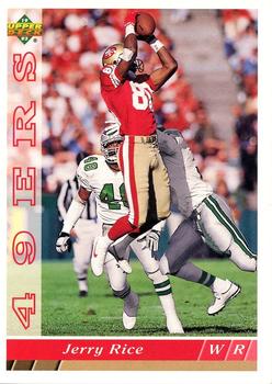 1993 Upper Deck San Francisco 49ers #SF12 Jerry Rice Front