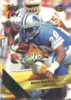 1993 Wild Card - 10 Stripe #124 Barry Sanders Front