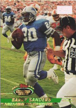 1993 Stadium Club - First Day Production/Issue #496 Barry Sanders Front