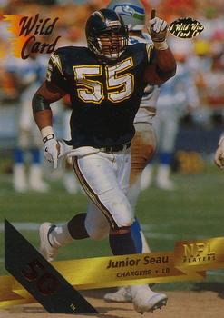 1993 Wild Card - 50 Stripe #62 Junior Seau Front
