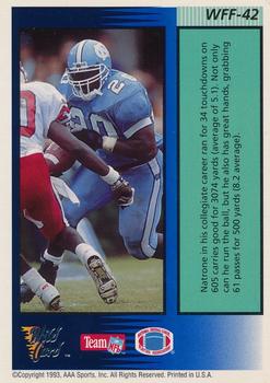 1993 Wild Card - Field Force Silver #WFF-42 Natrone Means Back