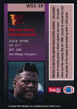 1993 Wild Card - Stat Smashers #WSS-59 Marion Butts Back