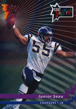 1993 Wild Card - Stat Smashers #WSS-60 Junior Seau Front