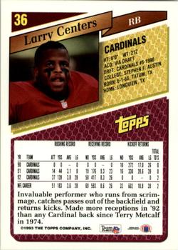 1993 Topps #36 Larry Centers Back